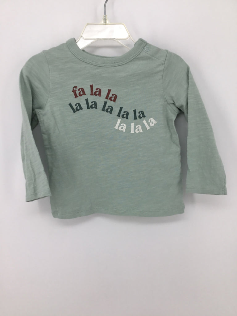 Little Co Child Size 12 Months Green Christmas T-Shirt