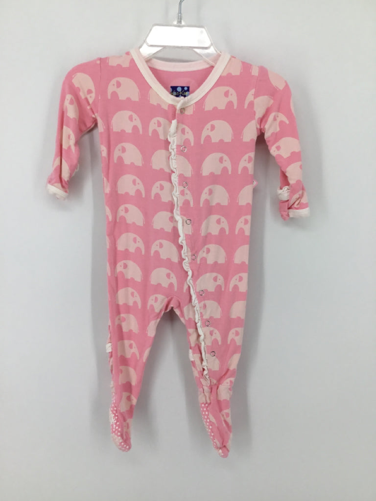 Kickee Pants Child Size 3-6 Months Pink Sleepers