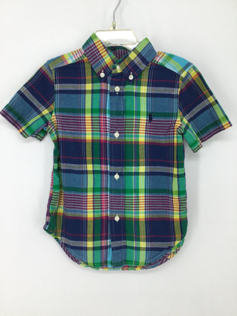 Ralph Lauren Child Size 2 Multi-Color Plaid Shirt - boys