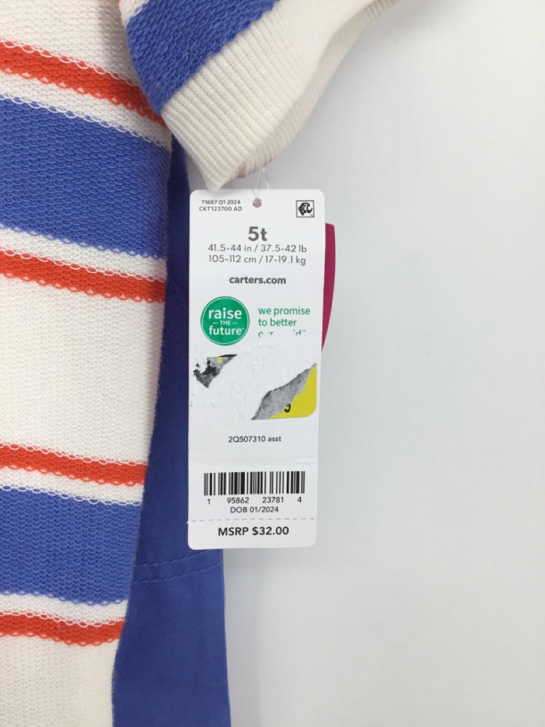 Carter's Child Size 5 Toddler Blue Stripe Outfit - boys