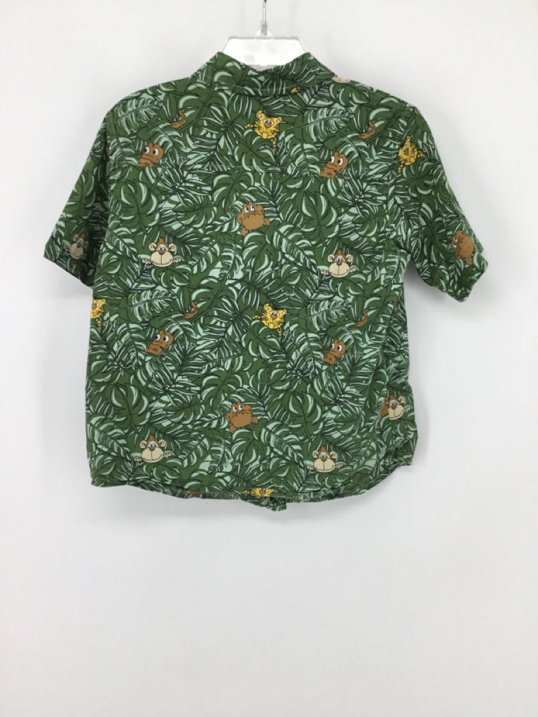 Benetton Child Size 3 Green Print Shirt - boys