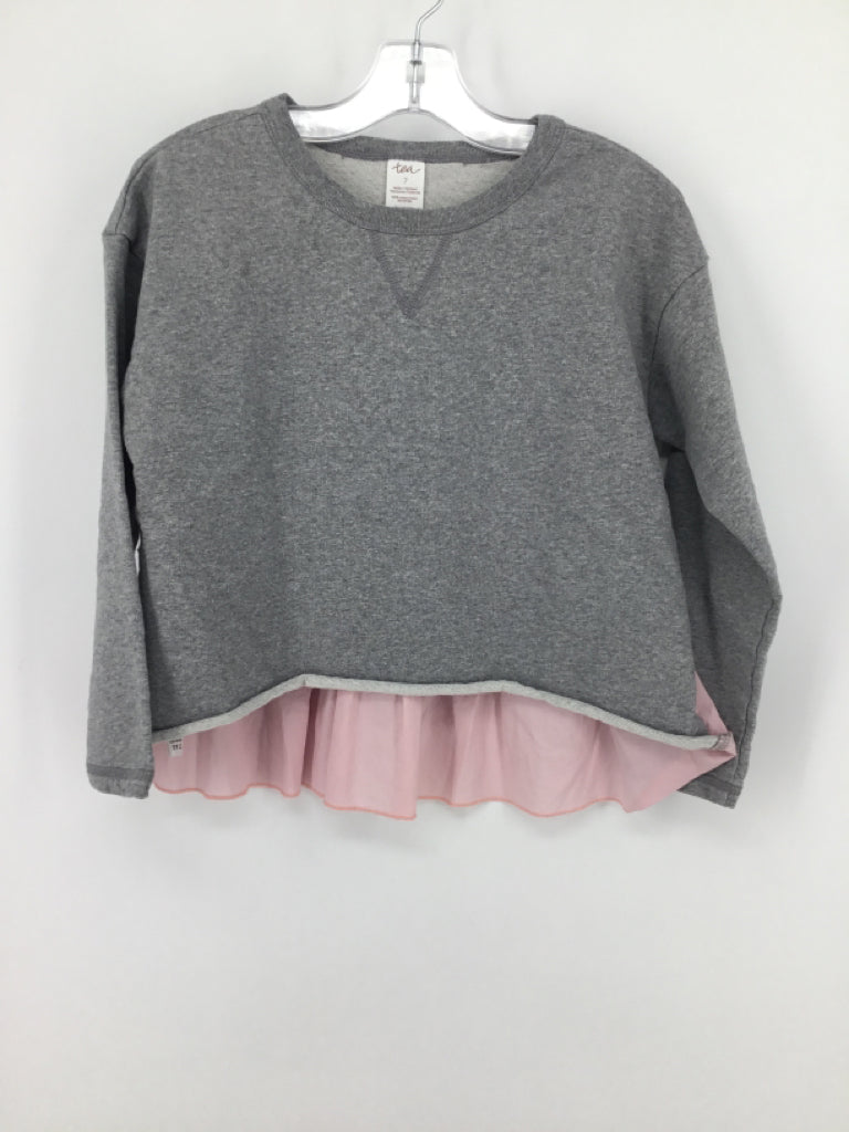Tea Child Size 7 Gray Sweatshirt - girls