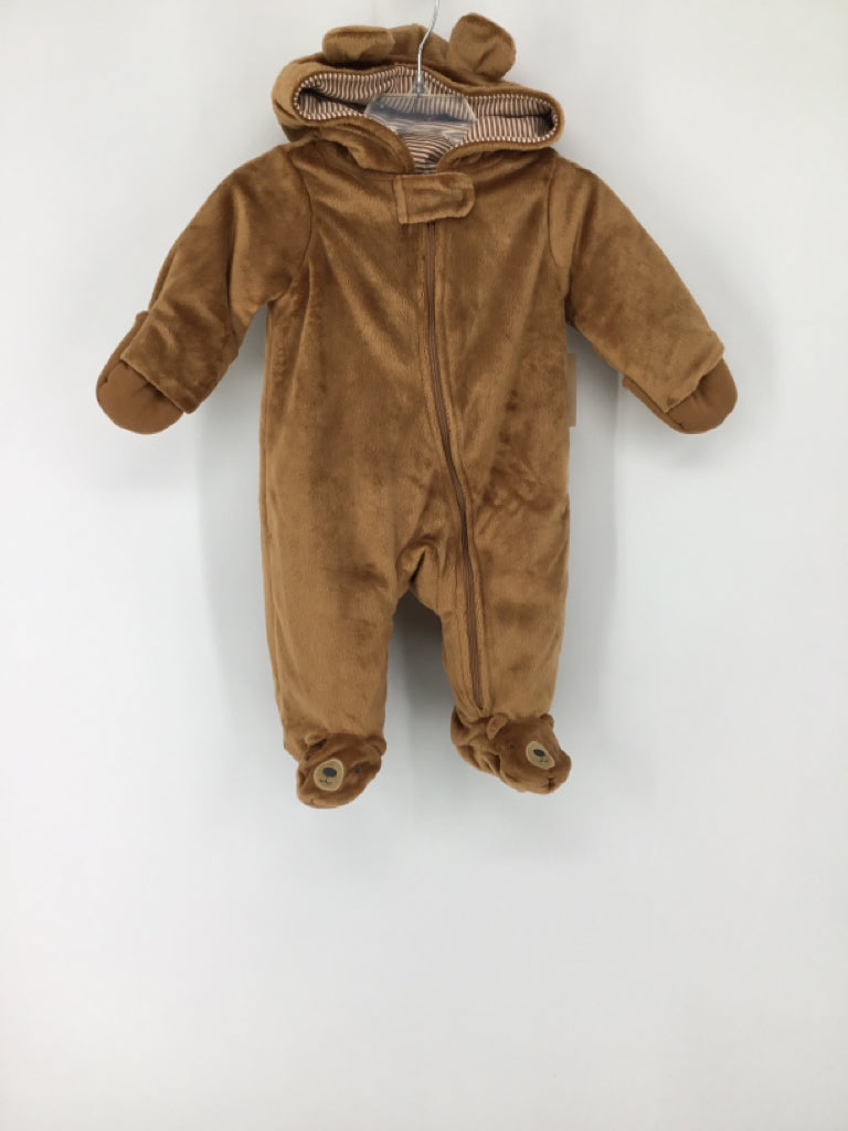 Just One You Made by Carters Child Size 3 Months Brown Solid Outerwear - boys
