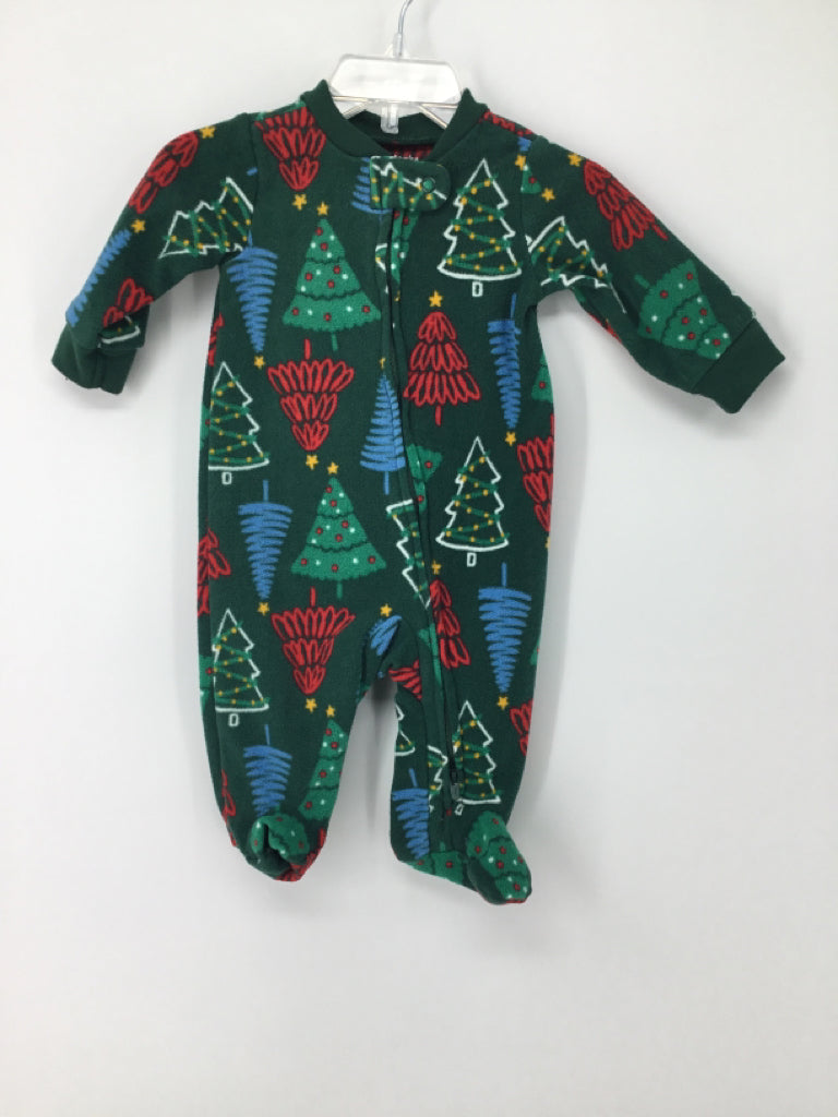 Carter's Child Size 3 Months Green Christmas Sleeper