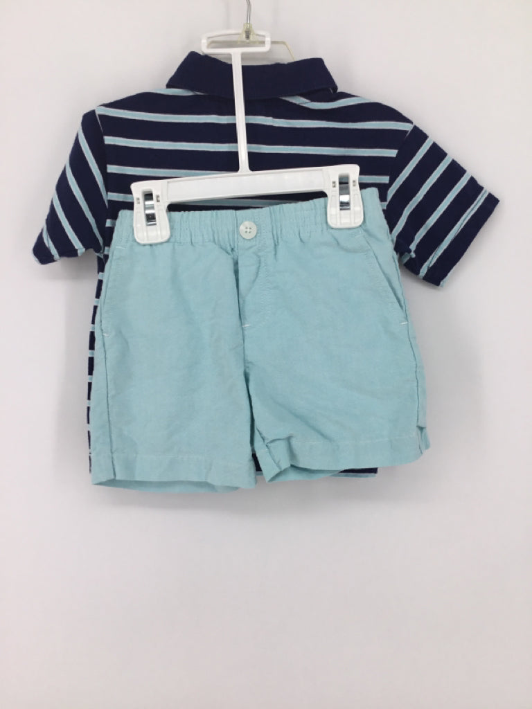 Izod Child Size 2 Navy Stripe Outfit - boys