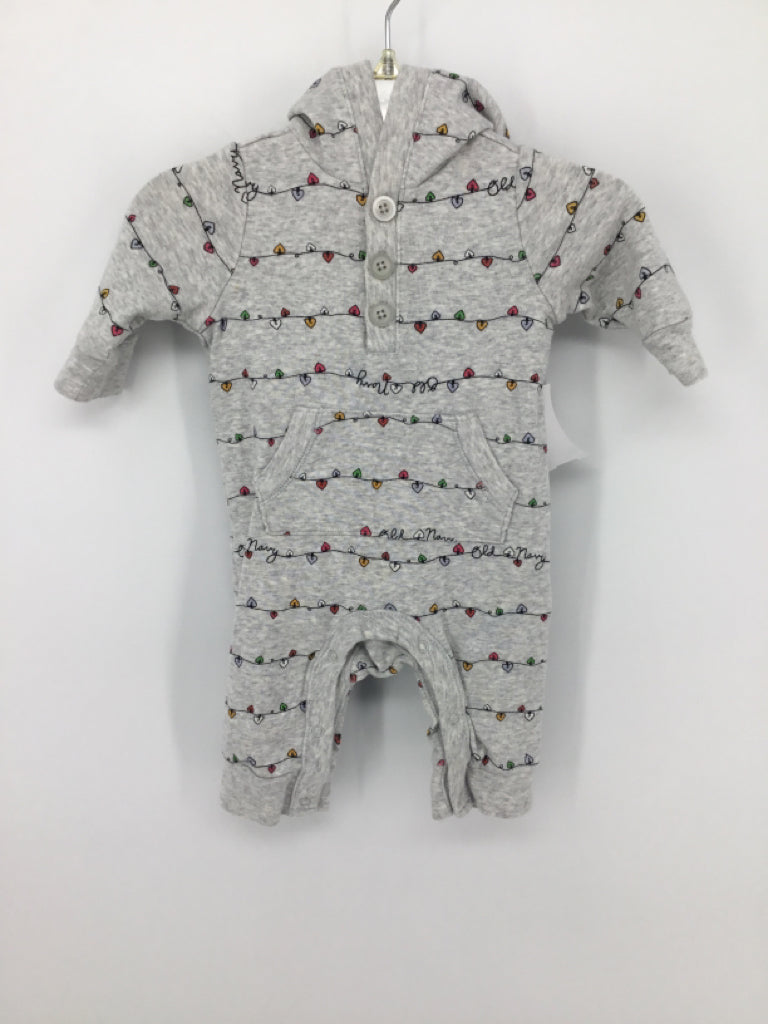 Old Navy Child Size 0-3 Months Gray Christmas Outfit