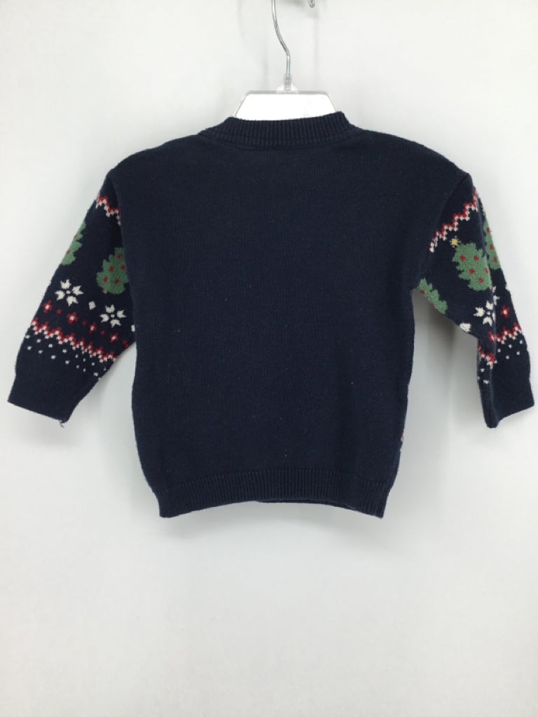 H & M Child Size 6 Months Navy Christmas Sweater
