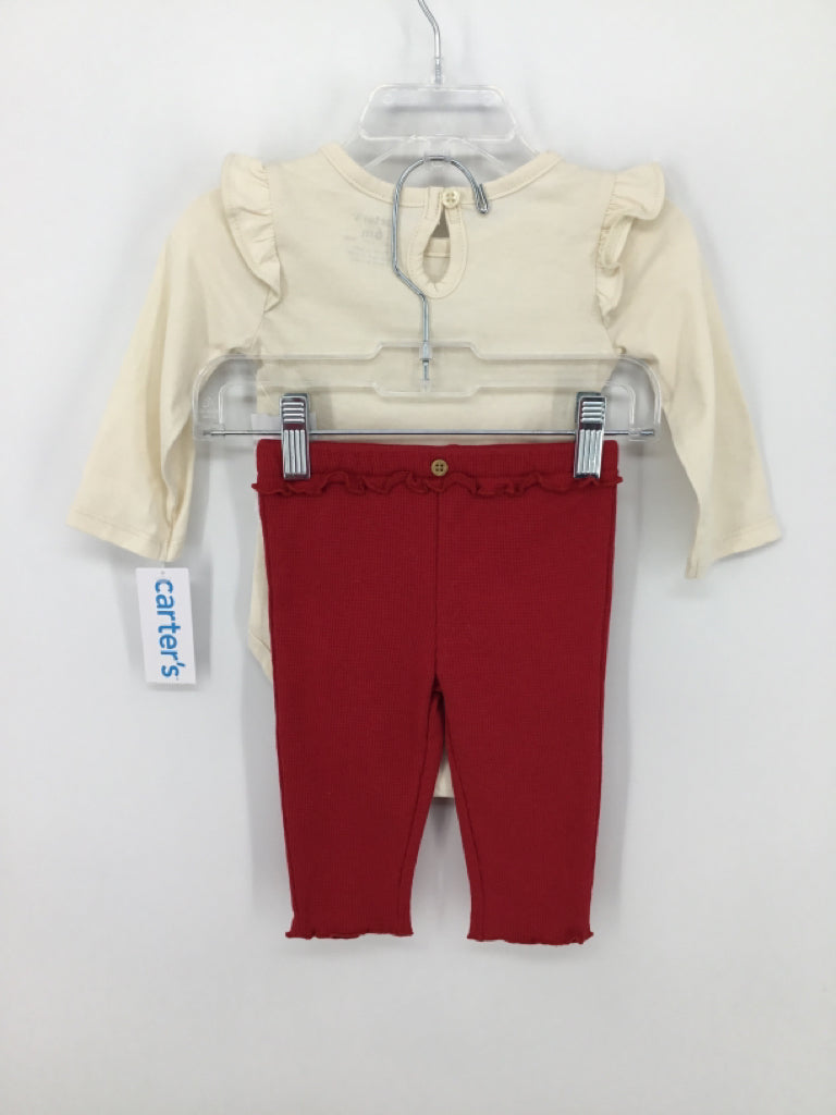 Carter's Child Size 6 Months Cream Christmas
