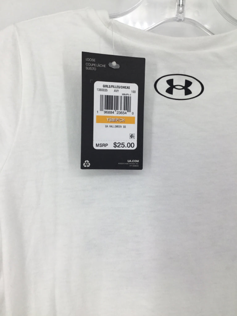 Under Armour Child Size 8 White T-shirt - girls
