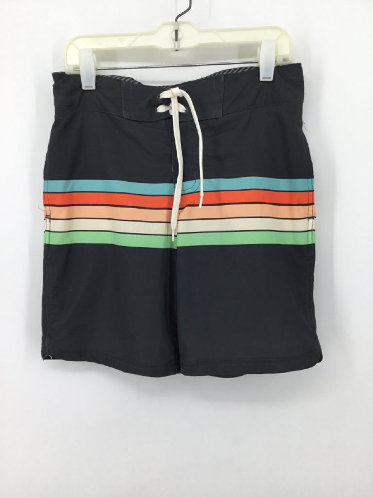 Art Class Child Size 12 Gray Stripe Swimwear - boys
