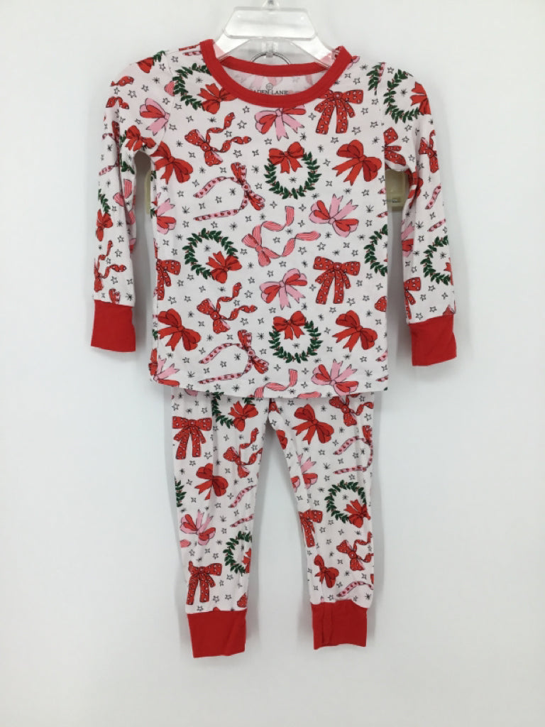 Caden Lane Child Size 18-24 Months Red Christmas Pajamas