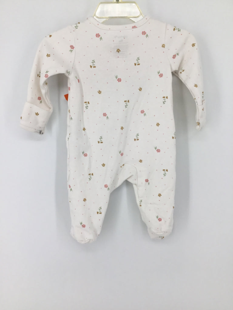Carter's Child Size 3 Months White Sleepers