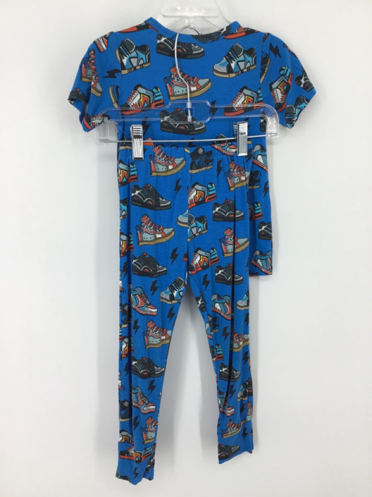 Posh Peanut Child Size 3 Blue Print Pajamas - boys