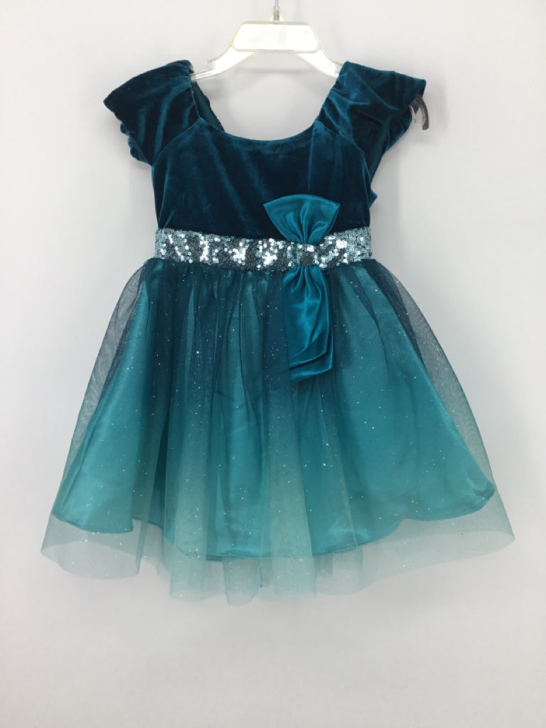 Jona Michelle Child Size 2 Teal Dress - girls