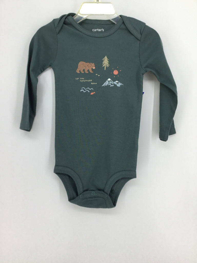 Carter's Child Size 18 Months Green Onesie