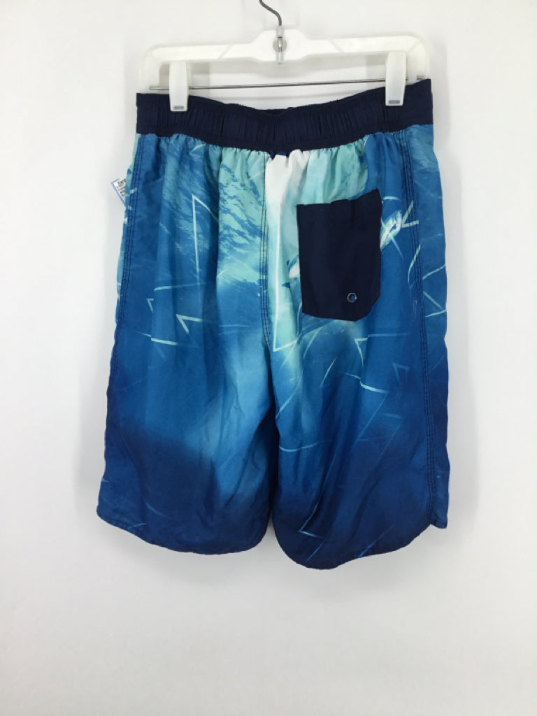 Arizona Child Size 10 Blue Print Swimwear - boys