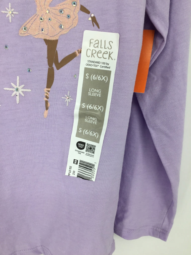 Falls Creek Kids Child Size 6 Purple T-shirt - girls