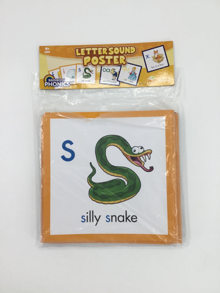 Rainbow Phonics Letter Sound Posters - 52 pcs