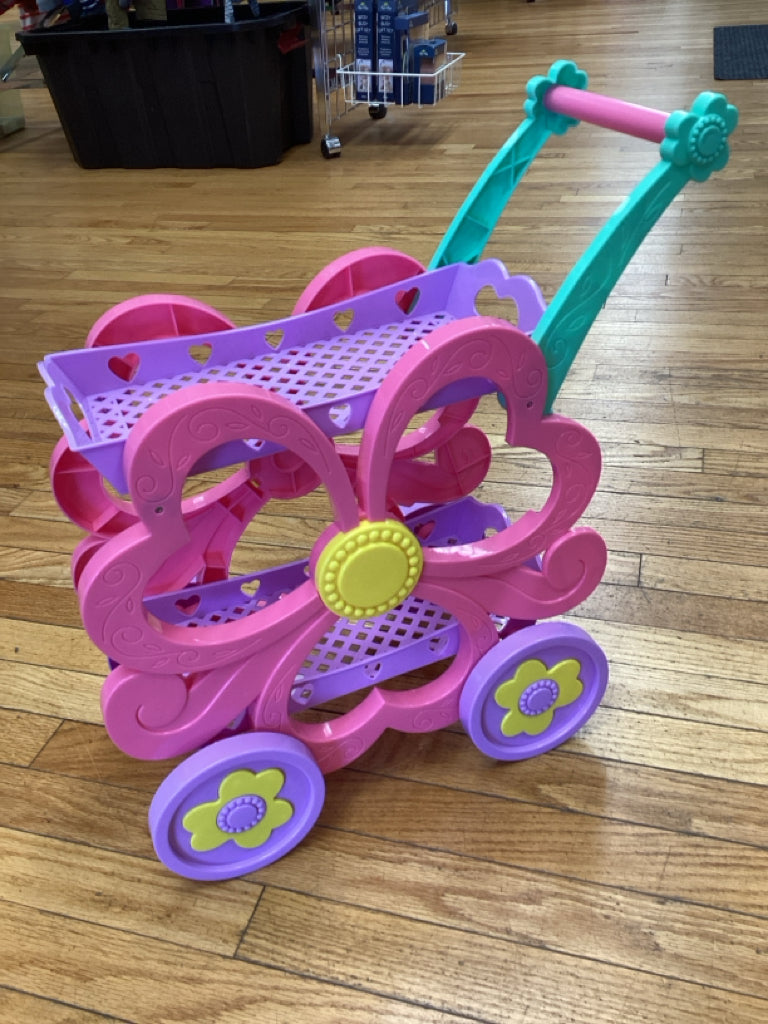 Pink Plastic Shopping Cart