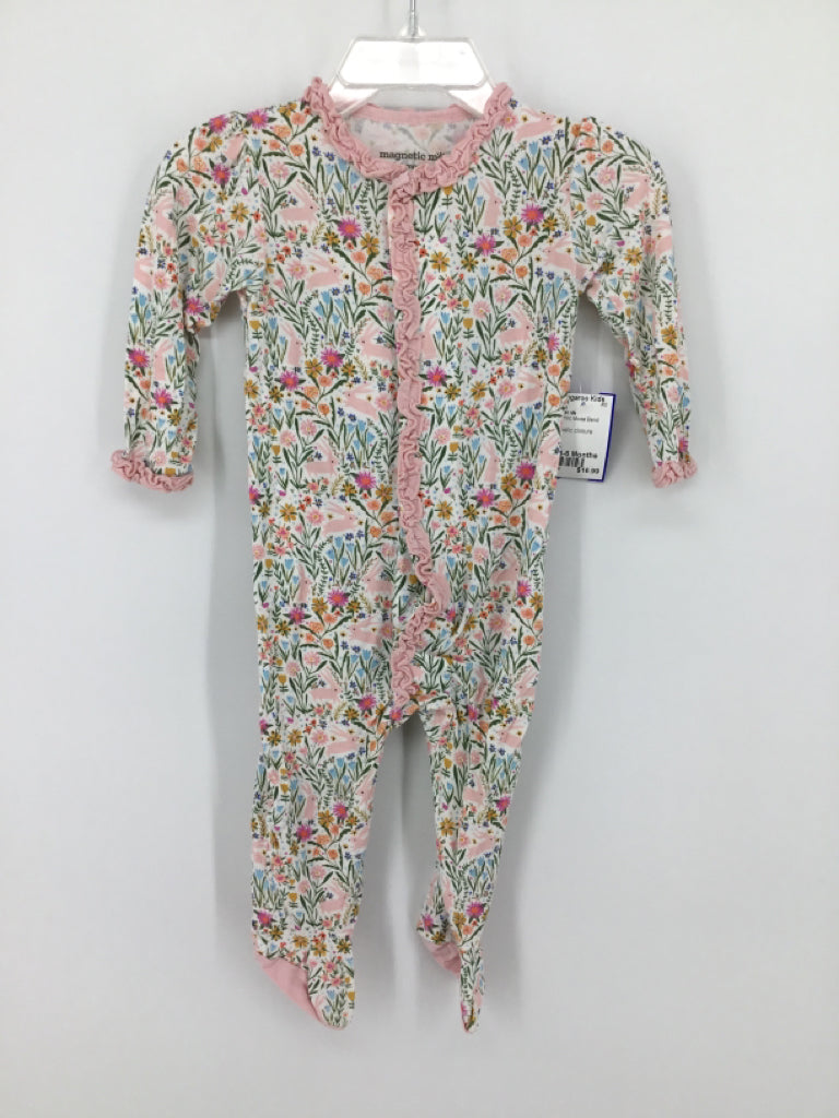 Magnetic Me Child Size 3-6 Months Pink Sleepers