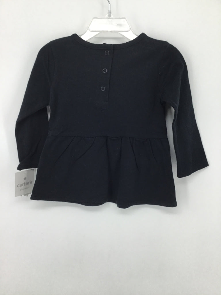 Carter's Child Size 18 Months Black Shirt - girls