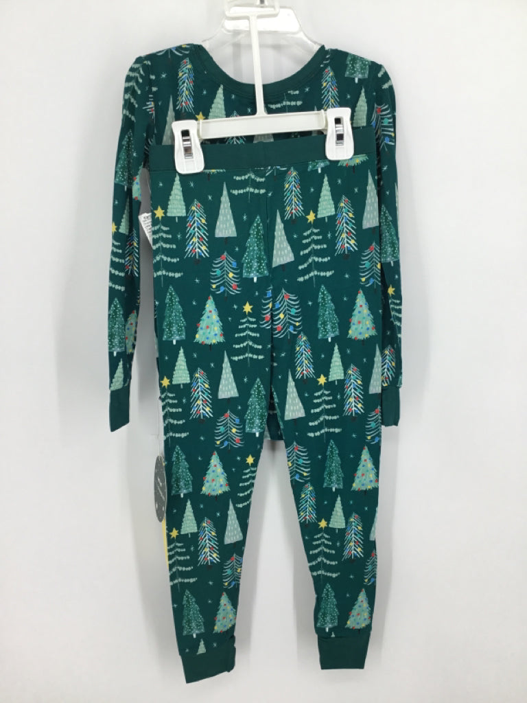 Little Sleepies Child Size 5 Green Christmas Pajamas