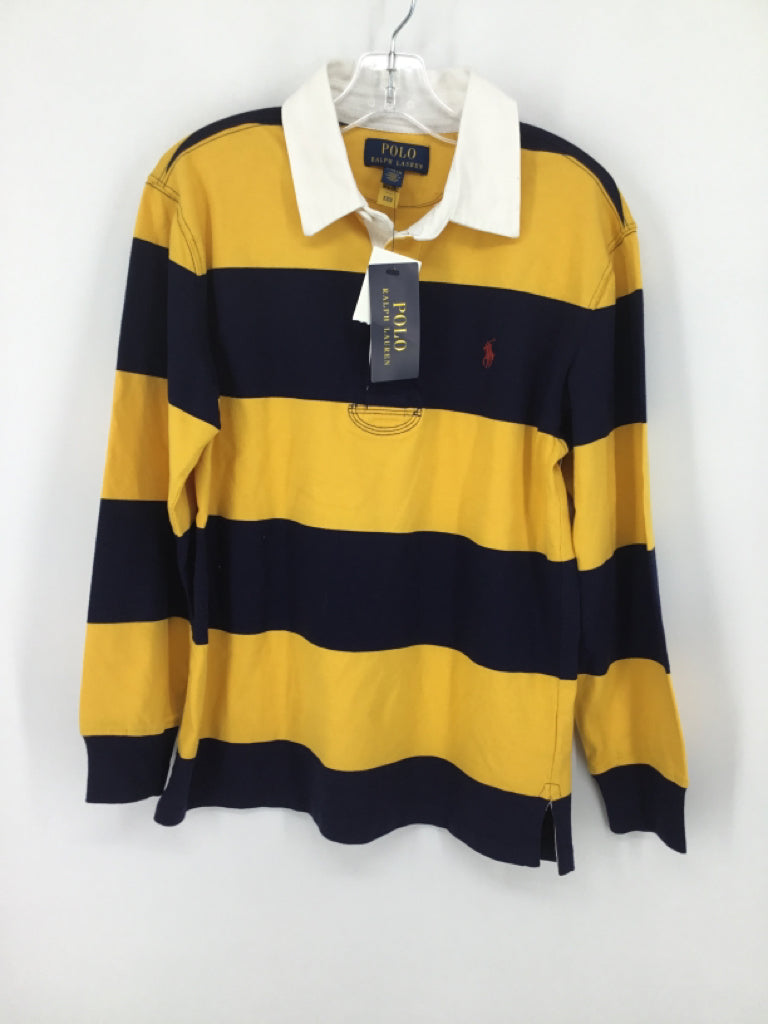 Ralph Lauren Child Size 10 Navy Stripe Shirt - boys