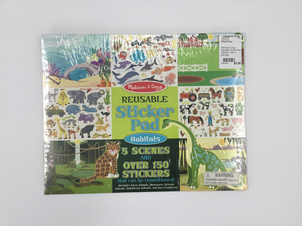 Melissa & Doug Reusable Sticker Pad - Habitats- new in package