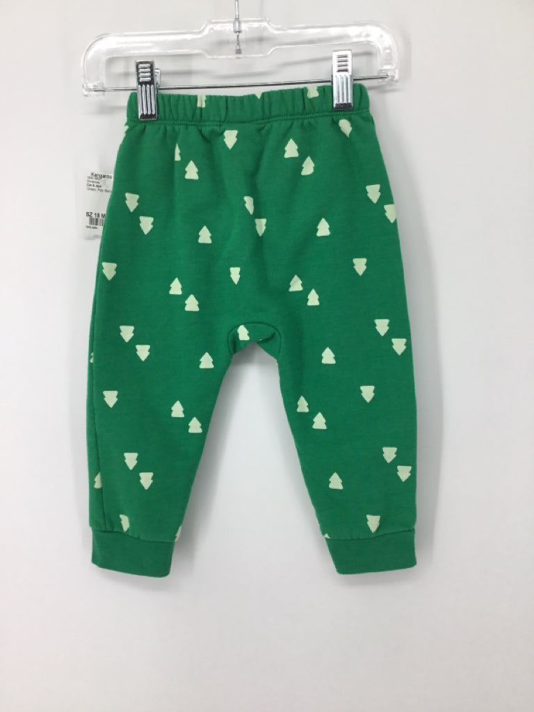 Cat & Jack Child Size 18 Months Green Christmas Pants