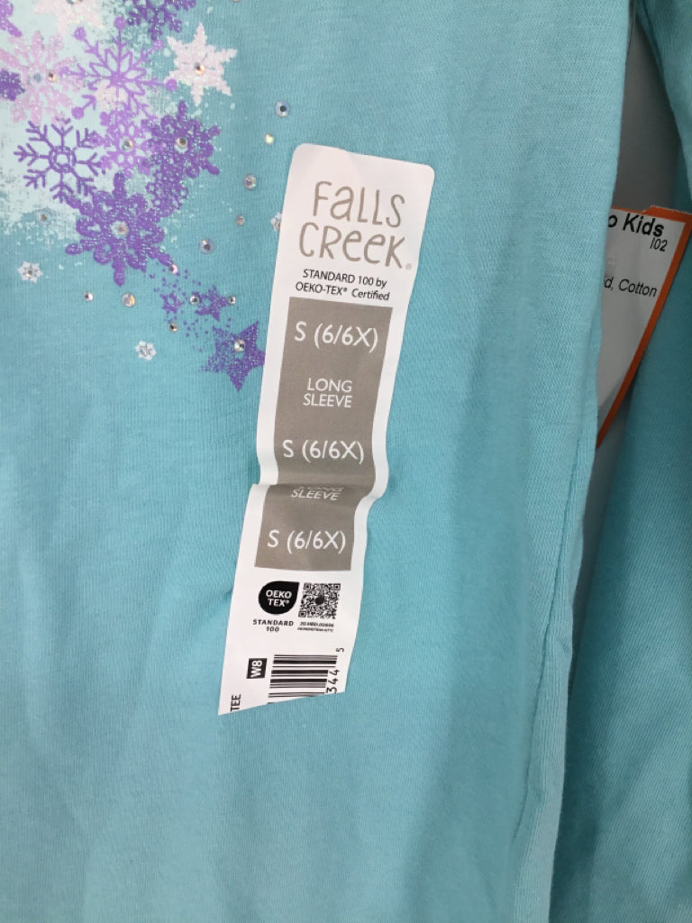 Falls Creek Kids Child Size 6 Blue T-shirt - girls
