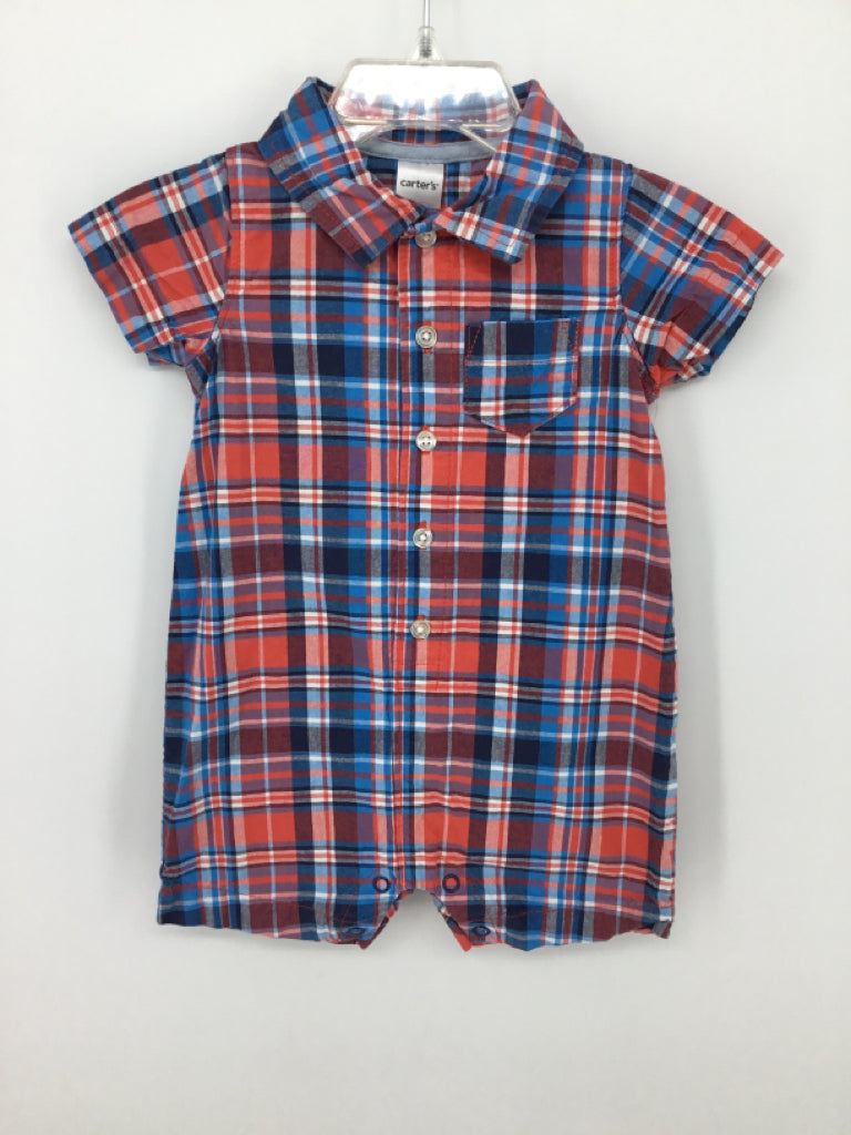 Carter's Child Size 9 Months Multi-Color Plaid Outfit - boys