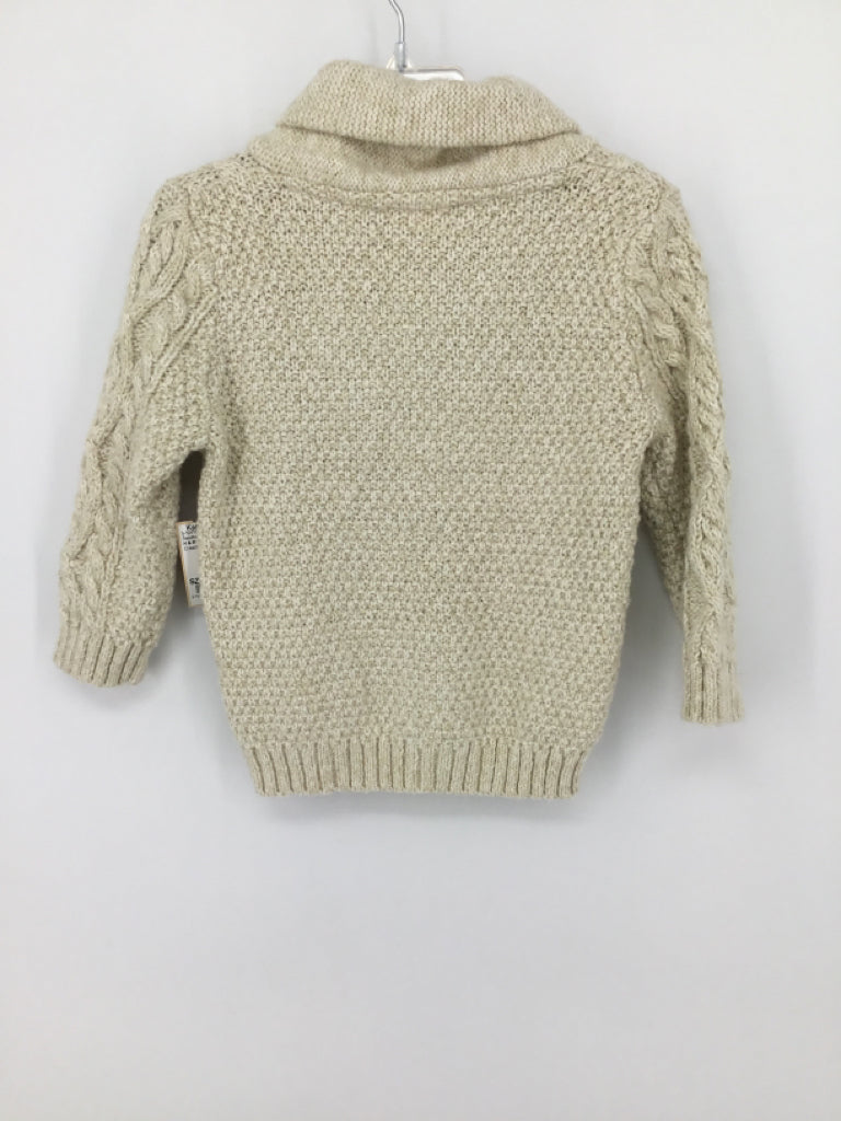 H & M Child Size 12 Months Cream Solid Sweater - boys
