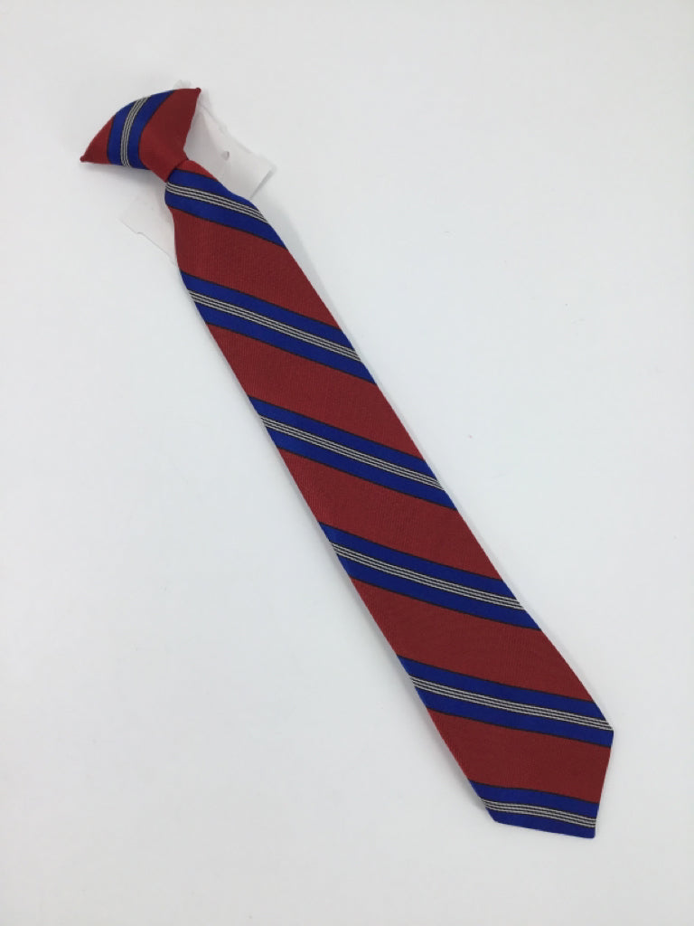 George Clip-on Red Stripe Necktie