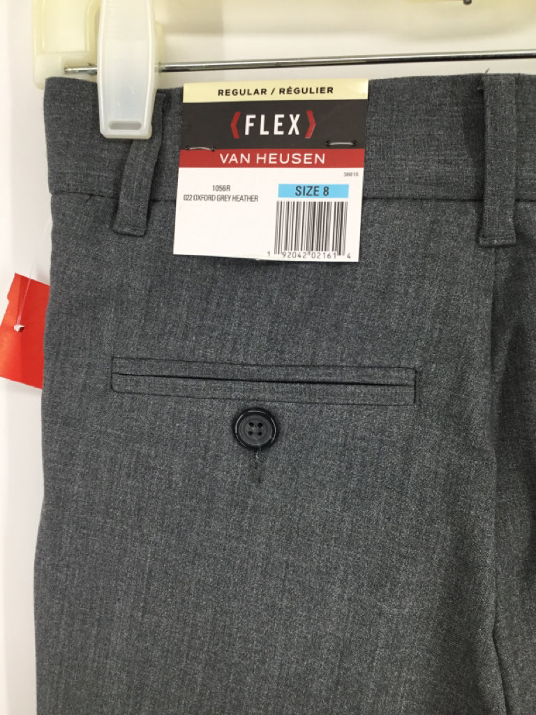 Van Heusen Child Size 8 Gray Solid Pants - boys