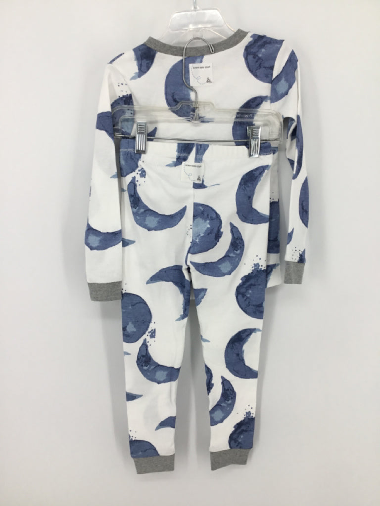 Burt's Bees Baby Child Size 4 Blue Print Pajamas - boys
