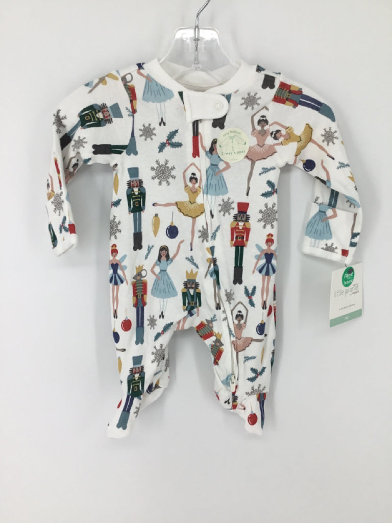 Little Planet Child Size Newborn White Christmas Sleeper