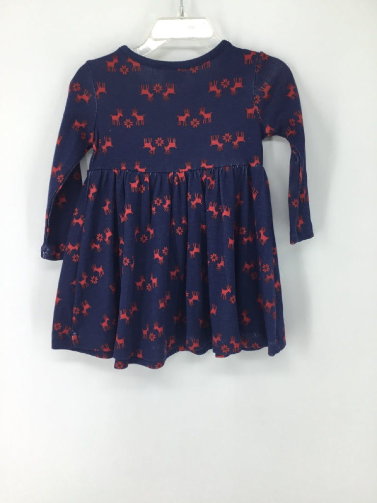 Hanna Andersson Child Size 18-24 Months Navy Christmas Dress