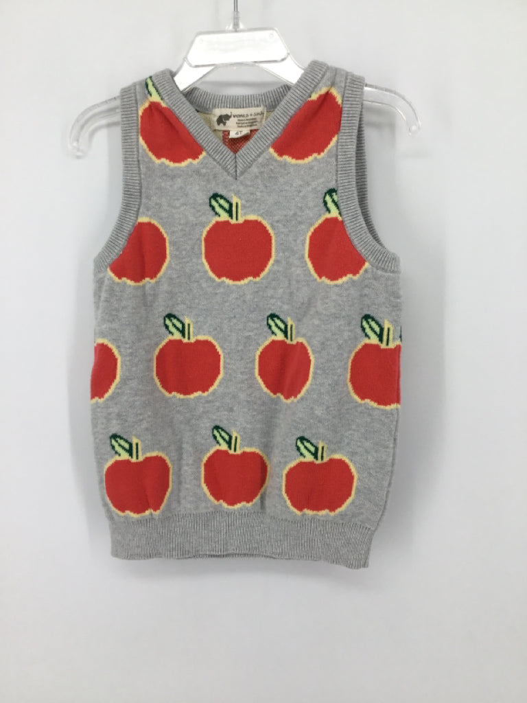 Monica + Andy Child Size 4 Gray Print Vest - boys