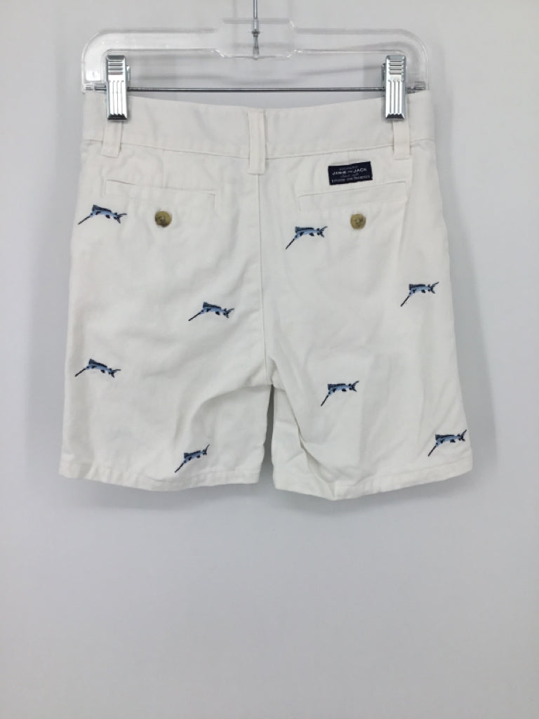 Janie and Jack Child Size 5 White Embroidered Shorts - boys