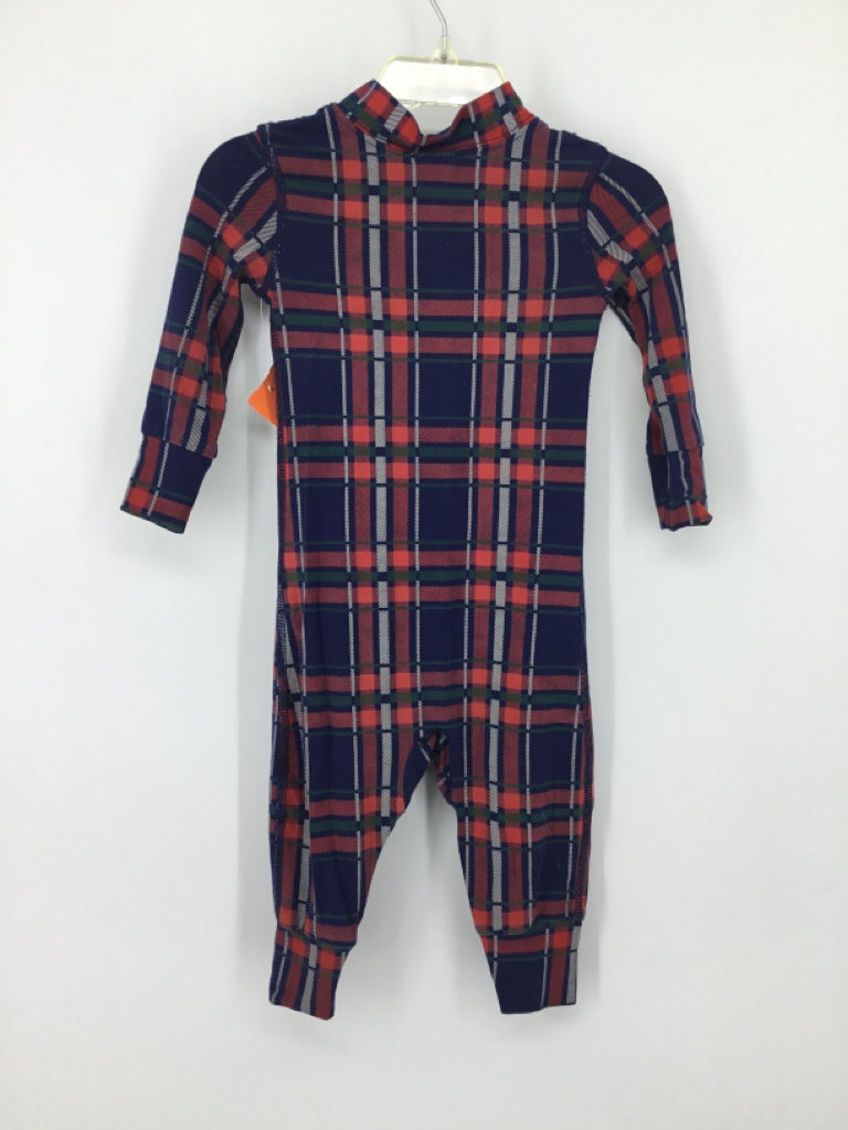 Hanna Andersson Child Size 6-12 Months Blue Plaid Pajamas - boys
