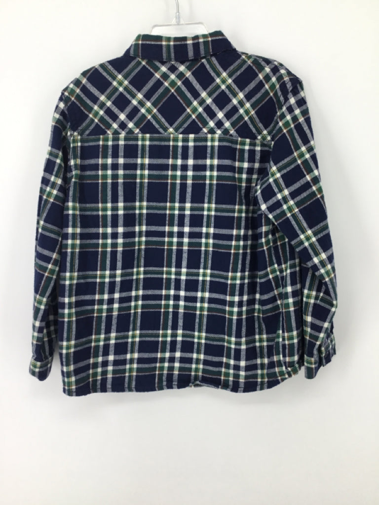 United Colors of Benetton Child Size 5 Navy Plaid Shirt - boys
