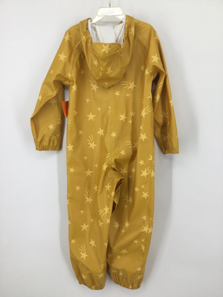 Cat & Jack Child Size 5 Yellow Stars Rain Suit