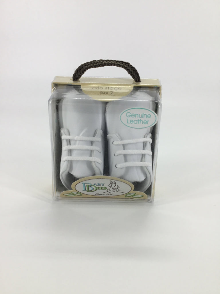 Baby Deer Child Size 2 Toddler White Baby/Walker Shoes