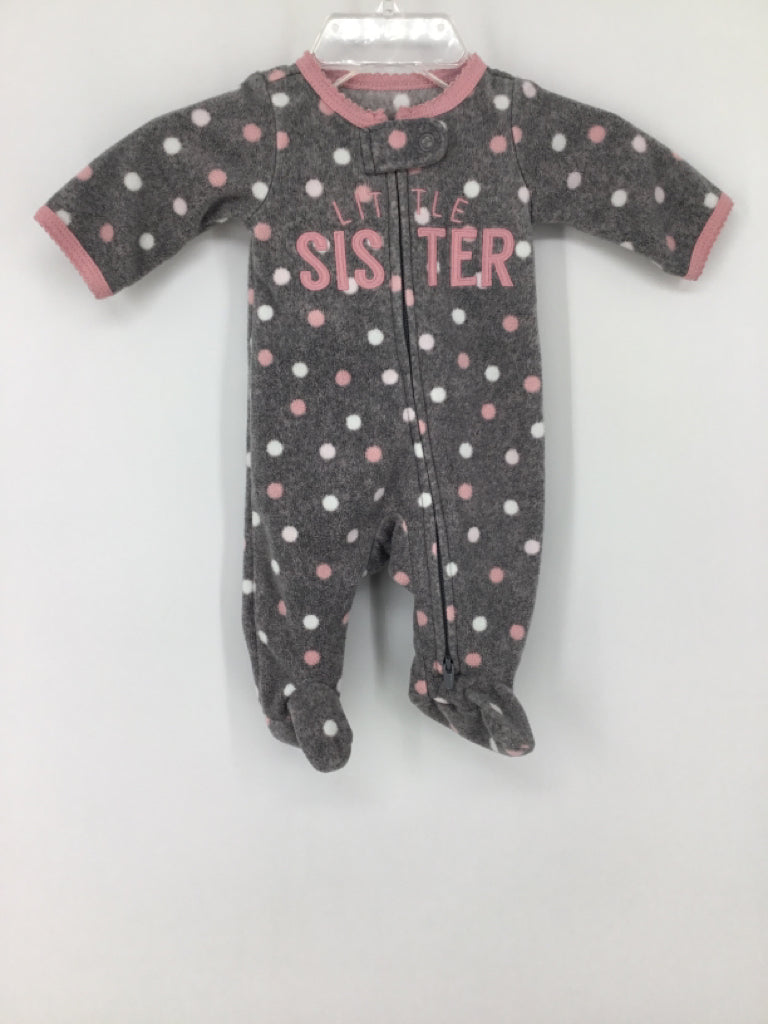 Carter's Child Size Preemie Gray Sleepers