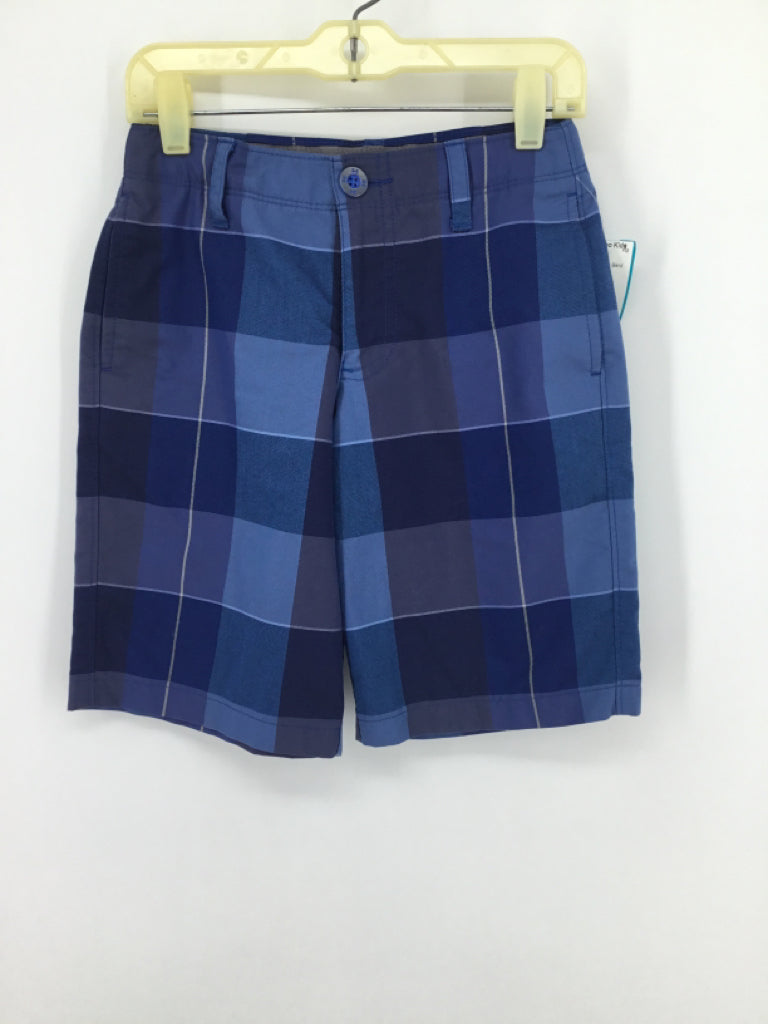 Under Armour Child Size 8 Blue Plaid Shorts - boys