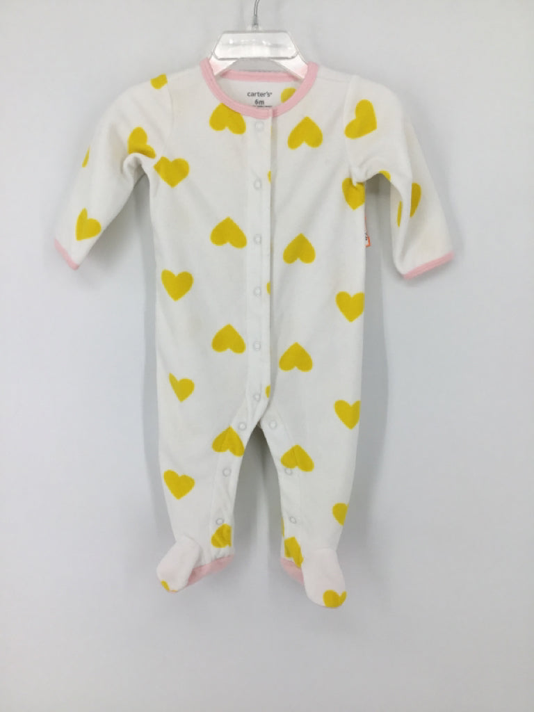 Carter's Child Size 6 Months White Sleepers