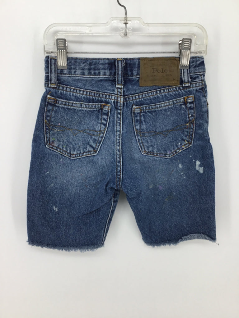Ralph Lauren Child Size 7 Blue Solid Shorts - boys