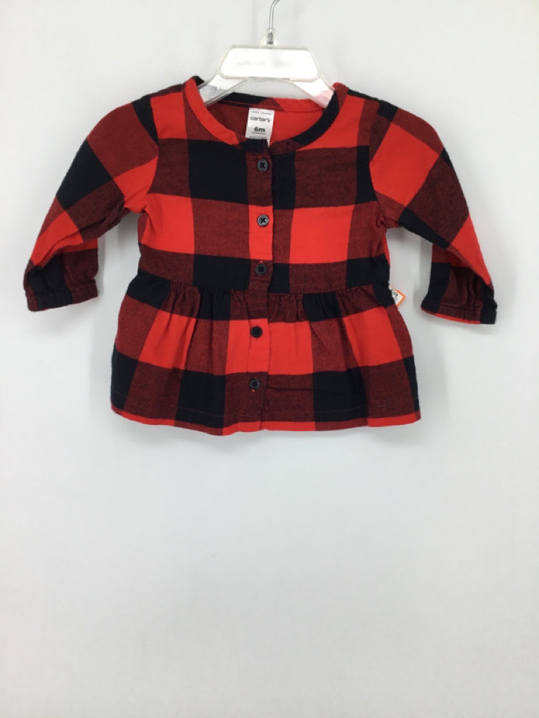 Carter's Child Size 6 Months Red Shirt - girls