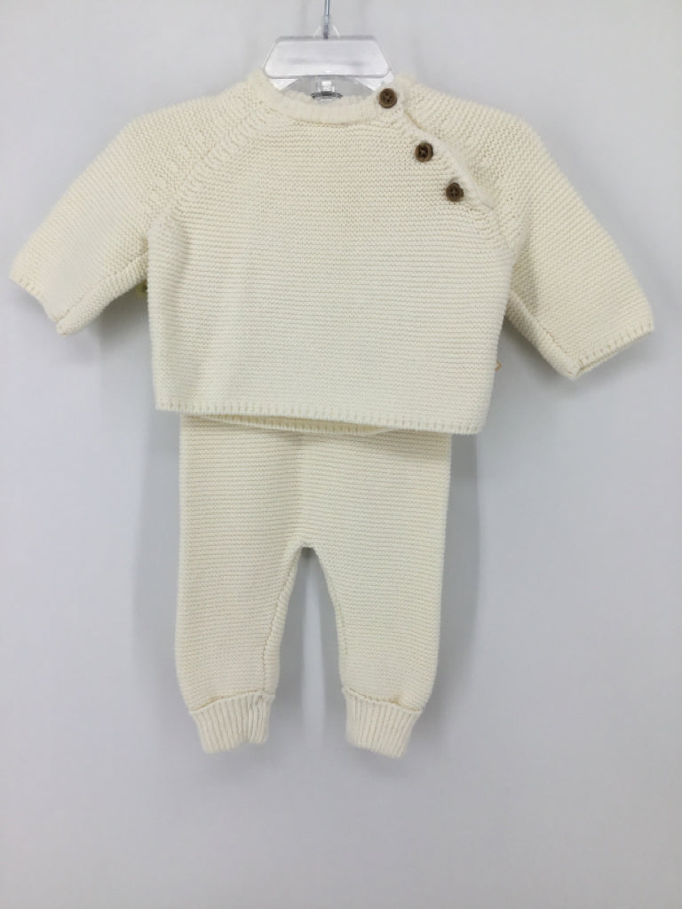 Little Co Child Size 3 Months Cream Solid Outfit - boys
