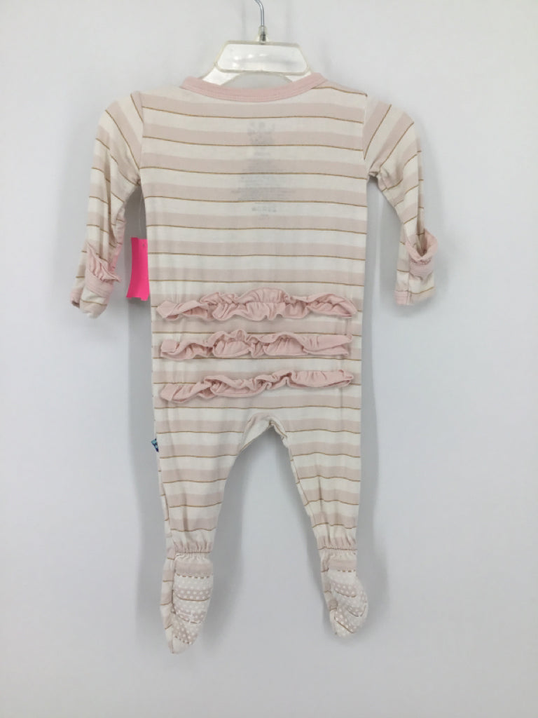 Kickee Pants Child Size 3-6 Months Pink Sleepers